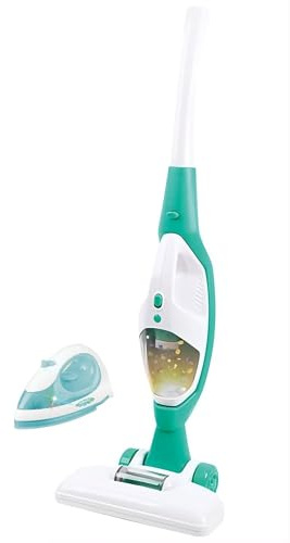 Aspirapolvere Giocattolo Bambini 2 in 1 con Aspirabriciole Estraibile, Effetto Vortice Luminoso, Luci e Suoni, 70 cm, Funziona a Batterie con Ferro da stiro - 3 Anni+ Idea regalo