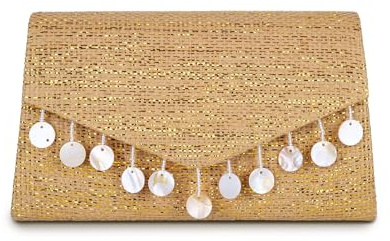 Freiesoldaten Pochette en Paille pour Femme, Sac de Plage d'été, Pochette de Soirée Tissée de Style Enveloppe pour une Fête de Mariage en Vacances