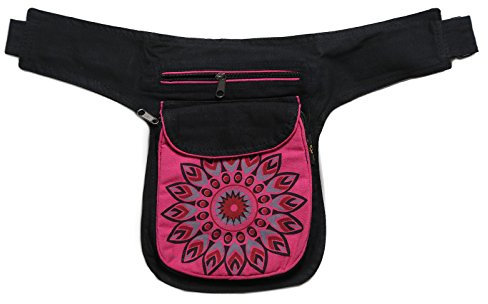 Kunst und Magie Bauchtasche Mandala-Print, Farbe:Pink