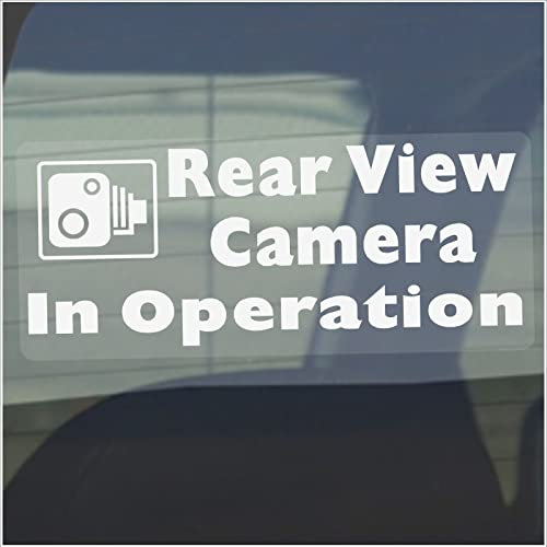Platinum Place 1 x VC5 Rear View Camera in Operation Sticker Internal Window CCTV Sign Security Safety Car Van Lorry Truck Taxi Bus Mini Cab Minicab Dashcam Dash Cam 200x87mm