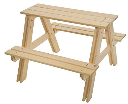 GASPO Kindersitzgruppe aus massivem Holz, 80 x 80 x 48 cm, Natur, Qualität aus Österreich, einfaches Bausatzsystem