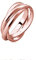Elli Anello Intrecciato da Donna, in Argento 925, Placcato Oro Rosa, Misura 52