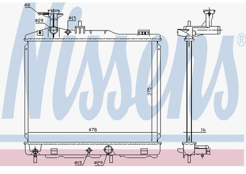 Nissens 628982 Heizkörper Kühlung des Motors