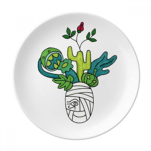 Horus Botany Mummy Pflanze Kaktus Deko Porzellan Dessertteller 20,3 cm Abendessen Home Geschenk