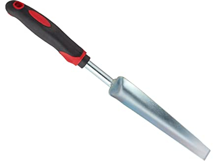 Relaxdays 2 x Unkrautstecher im Set, Pflanzenstecher zur effektiven Unkrautentfernung, ergonomischer Griff, L: 37,5cm, schwarz-rot