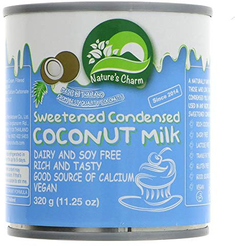 Nature's Charm Leche De Coco Condensada 320ml | Sin lactosa (Pack de 4)