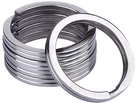 5 Pièces Porte Clés en Titane Anneaux à Fente