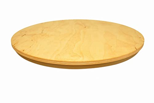 Wooden World Plato giratorio Lazy Susan para tarta de pizza giratoria redonda de madera redonda 25 cm