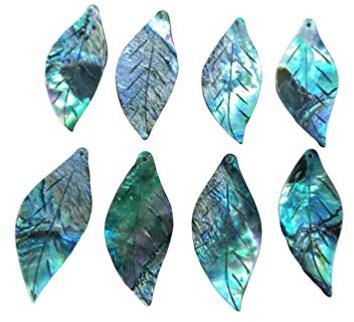 Supvox 8 Stück Abalone Muschel Blatt Charms Anhänger für DIY Schmuck Herstellung Halskette Armband Nautische