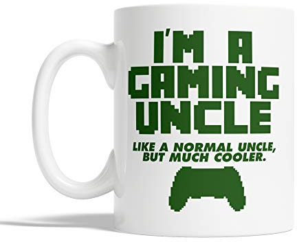 Purple Print House Mens I'm A Gaming Uncle Mug - Gaming Birthday Gift Idea - Gamer Christmas, White, One Size