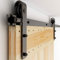 WOLFBIRD 5.5FT/167CM Binario per Porta Scorrevole Kit Nero Accessori e Rustico Stile Armadi/camere da letto/bagni e altri scenari di utilizzo