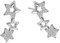 Voarge Pendientes de Plata de Ley 925 con Circonitas Cúbicas y Diseño, de Pequeñas Estrellas a lo Largo de la Oreja, circonita cúbica regalos día de Navidad para Niña mujer Color Plateado