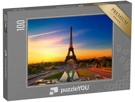 puzzleYOU: Puzzle 100 Teile „Sonnenaufgang in Paris“ – aus der Puzzle-Kollektion Eiffelturm