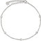 GD GOOD.designs Zirkonia Fußkette wasserfest (Silber) I Edelstahl Fußkettchen mit funkelnden Dots I Damen Fußschmuck mit Kristall versilbert
