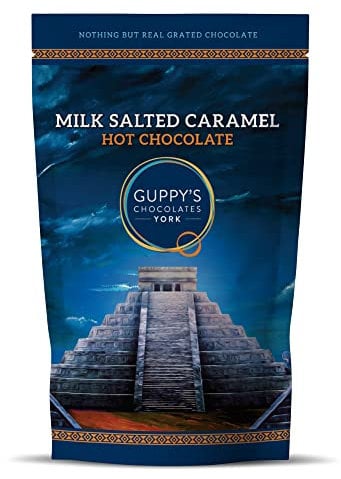 Guppy's Chocolates York Hot Chocolate Flakes Luxury Milk Salted Caramel