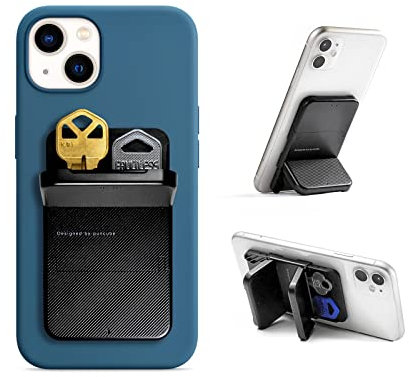 PUNCUBE Compact Key Holder for Keychain –Ridge key case for phone sleeve - Smart Key Organizer Keychain – Minimalist Cell phone stand
