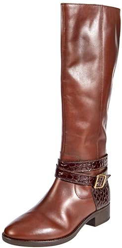 Geox D Felicity, Stivali Alti al Ginocchio Donna, Marrone, 39.5 EU
