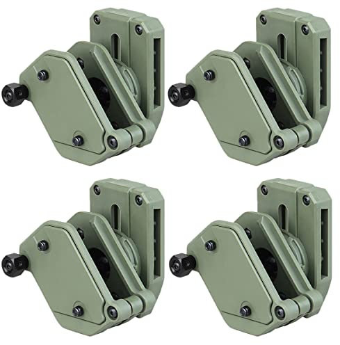 Molle Rotating 9mm Magazinhalter für Taktischen GüRtel, Multi-Angle Adjustable Open Top Quick Release Competition Mag Pouch, für IPSC/IDPA-Training,OD