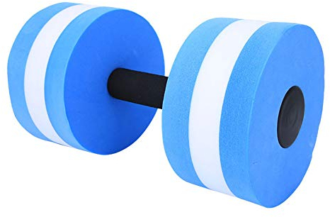 Wassergymnastik Hanteln, Wasser Aerobic Übung Aqua Fitness Hanteln Schaumstoffhanteln, Wasserhanteln Widerstandstraining Wasserschwimmer für Schwimmtraining, für Erwachsene, Kinder (Blau und weiß)