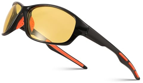 FEISEDY Sonnenbrille Herren Polarisiert Fahrradbrille Sportbrille mit Superleichtes Rahmen UV400 Schutz für Fischen Fahren Laufen und Golfen B0035