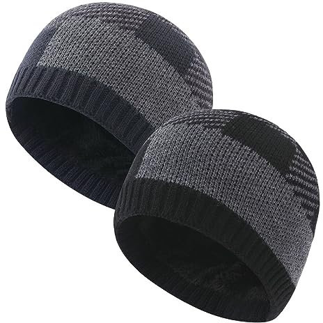 JFAN Hut Mütze Herren Hut Carhartt Mütze Damen Beanie Carhartt Herren Beanie Herren Elastizität Strickmütze Cap Unisex,Schwarz+Blau,One Size