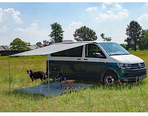 Reimo Toldo universal COMO 2 antracita, 250 x 240 cm, para camping, caravana, autocaravana, autobús, protección solar