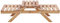 Glomora Étagère pour Chariot à Plantes en Bois - Support Pliable pour Plantes en Pot à 2 Couches pour la Maison Et Le Jardin