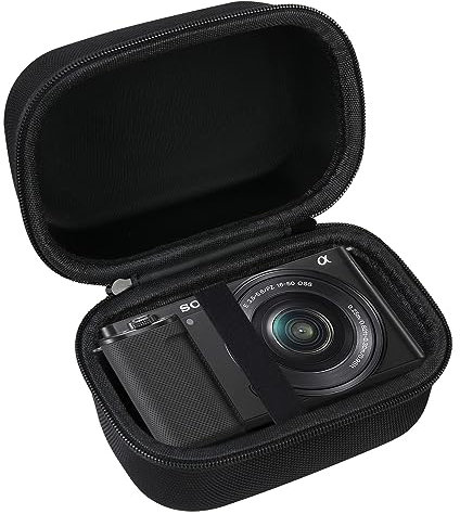 Elonbo Sony Alpha ZV-E10 / ZV-E10L - APS - C Lente reemplazable sin Espejo Kit de Cámara vlog Maleta, cámara Digital portátil Kit de Viaje Estante de Almacenamiento, Negro