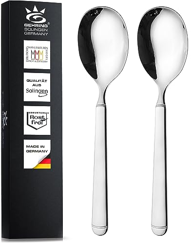 SOLINGEN| Gehring Servierlöffel 2er Set, Vorlegelöffel, aus Edelstahl, 18/10 | Made in Germany