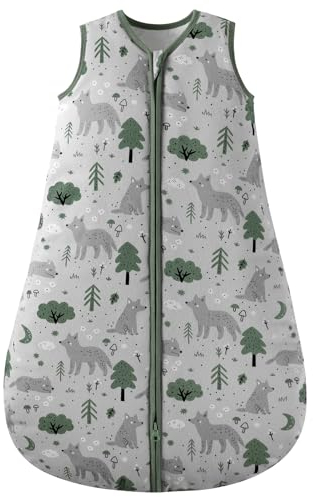 Yoofoss Baby Sleeping Bag 6-12 Months 100% Cotton 2.5TOG Winter Toddler Sleep Sack 2 Way Zipper Baby Wearable Blanket for Infant Toddler