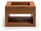 CREATE Fire Pit Cube/Brasero extérieur carré en acier Corten/Fabriqué en acier, résiste aux intempéries, avec compartiment pour ranger le bois de chauffage.