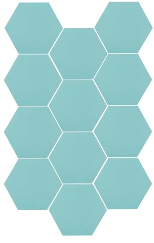 Hexagon Akustikplatten Selbstklebend, 12 Stück Hexagon Schallabsorber Akkustikschaumstoffmatten, Hexagon Wandpaneele Schallabsorber Schallschutz für Wand Decke Tür Studio (Blau)