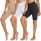 TNNZEET 3er Pack Radlerhose Damen High Waist Shorts Kurze Sporthose Blickdicht Sommer Leggings Unter Kleider für Sport Yoga,Schwarz/Weiß/Beige,S-M