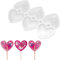 Liebe Herz Silikon Lollipop Formen 6 Hohlraum Herz Tröcke Schimmelpilze DIY Schokoladen -Sauger Formen EIS Fondant Tool
