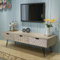 UTSRABFA TV Schrank Sideboard Wohnzimmer Sideboard Hängend TV Regal TV-Schrank mit 3 Schubladen 120x40x36 cm Grau Geeignet für Wohnzimmer, Schlafzimmer, Kinoraum, Wohnung