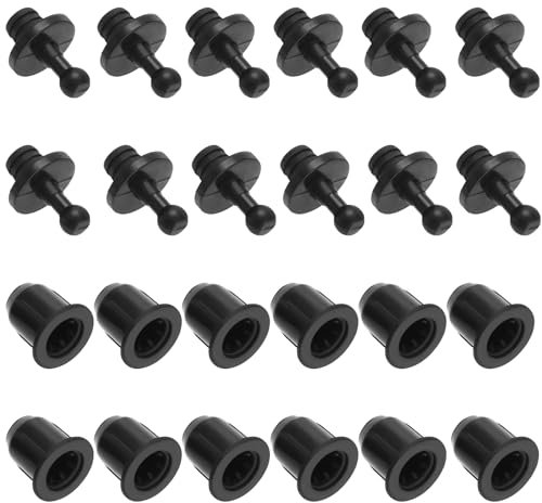 LT Easiyl 24pcs Clips de Grille Audio Accessoire d'assemblage de Haut-Parleur Clips Mâles et Femelles pour Grille de Haut-Parleur Fixation d'armoire avec 12 Clips Mâles Femelles de Chaque