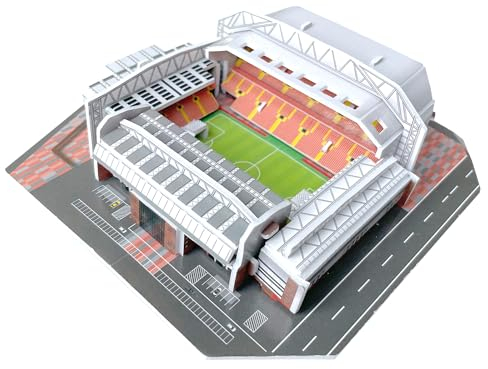 Habarri Mini Anfield Stadium Puzzle 3D - 3D Puzzle-Stadion - Kleines 3D Fußballstadion für Kinder und Erwachsene - Mini Fußballstadion Modell - Modellbau - 36 Elemente