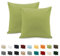 2er Set Kissenbezug 100% Baumwolle 65x65 cm 2 PCS, Superweicher Premium Jersey Kopfkissenbezug, Kissenhülle Hellgrün