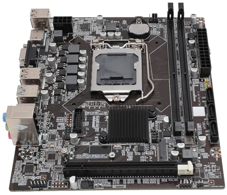 Bewinner Placa Base H110 con Tira de Memoria Dual, Puerto M.2 de Memoria LGA1151 DDR4 2133HMz, Placa Base de Servidor de Escritorio USB3.0 SATA3.0 (con 2 Tiras de Memoria de 8 GB)