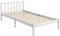HOMCOM Bettrahmen Holzbett mit Lattenrost, 208 x 96 cm Bettgestell mit Kopfteil, Einzelbettgestell für Schlafzimmer, Weiß