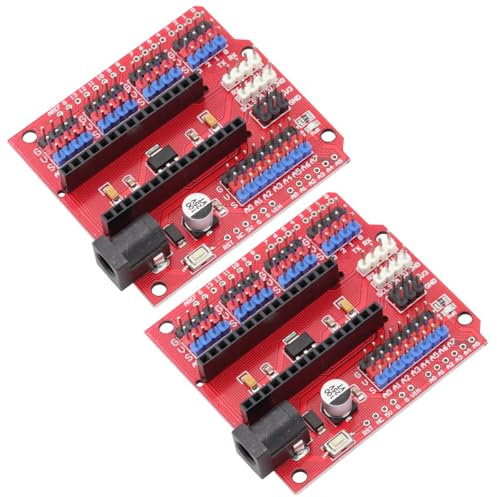 Heevhas Tarjeta de expansión Escudo prototipo Tarjeta de extensión de E/S Módulo para Nano v3.0 (2 piezas)