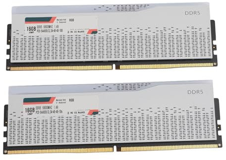 RAM 32 GB (2x16 GB) DDR5 6800 MHz CL34‑45‑45‑108 Kit di Memoria RGB Memoria da Gioco per Computer Desktop da 1,4 V - PC5‑54400U - Supporto per XMP3.0 per EXPO