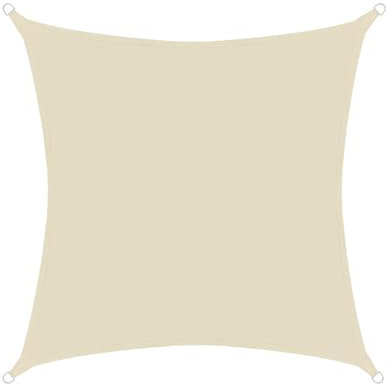 anndora Sonnensegel wasserdicht Polyester 4x4m quadratisch Sonnenschutz - Cream