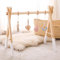 Promise Babe Spielbogen Baby Holz Gym Neugeborenen Spielzeug Activity Center Baby Rosa Anhänger Design Abnehmbar Babies