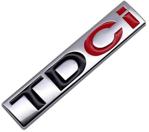 MKNHCGSZ Auto Logo Abzeichen für Ford,Auto-embleme Heckklappe Kofferraum Aufkleber Sticker Fahrzeug Front Kühlergrill Lenkrad Logo,TDCI-Silver