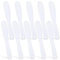 Lot de 10 spatules cosmétiques blanches en plastique - Pour crème et crème - Applicateur de maquillage - Pour crème hydratante et soins du visage