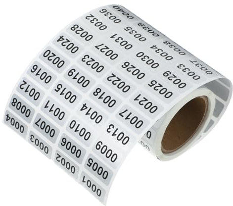 OSALADI 1Rouleau Autocollants Numérotés Rectangulaires Auto Adhésifs Pour Organisation Et Étiquetage Design Professionnel