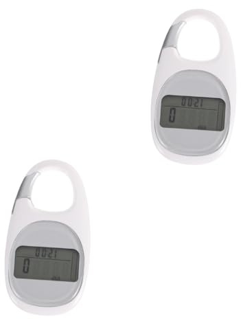 Toddmomy 2pcs Professional Walking Step Counter Pedometer Calories Burned Belt Clip Pedometer for Outdoor Random Color