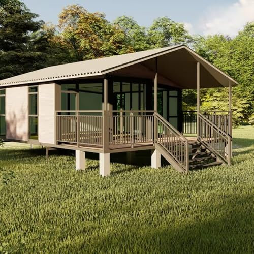 Casa pequeña expandible de lujo con cocina y baño, contenedor prefabricado de 20 pies y 40 pies con 3 dormitorios, casas pequeñas modulares móviles para adultos