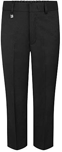 ZECO Boys’ Adjustable Waist Slim Fit School Trousers (3-16 Years)